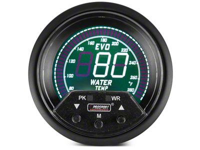 Prosport 60mm Premium EVO Series Water Temperature Gauge; Quad Color (Universal; Some Adaptation May Be Required)