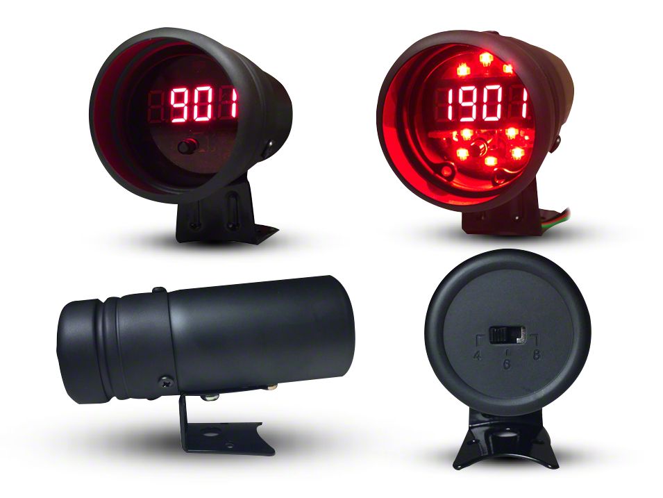 Prosport Challenger Shift Light with Digital Tachometer; Black PSSLSBD