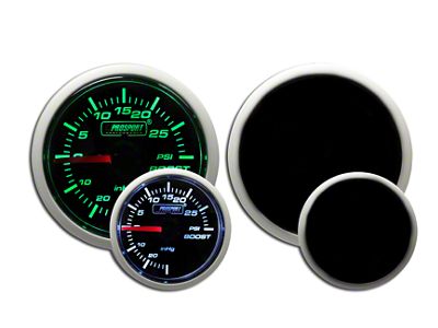 Prosport 52mm Performance Series Boost Gauge; Electrical; 30 PSI; Green/White (Universal; Some Adaptation May Be Required)