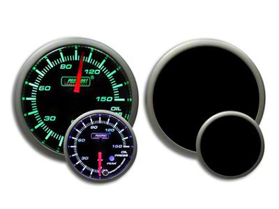 Prosport 52mm Premium Series Oil Pressure Gauge; Electrical; 0-150 PSI; Green/White (Universal; Some Adaptation May Be Required)