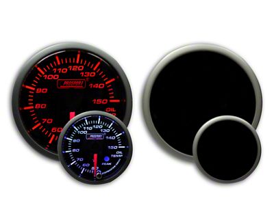 Prosport 52mm Metric Premium Series Oil Temperature Gauge; Electrical; Amber/White (Universal; Some Adaptation May Be Required)