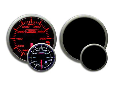 Prosport 52mm Premium Series Oil Temperature Gauge; Electrical; Amber/White (Universal; Some Adaptation May Be Required)