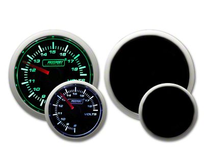 Prosport 52mm Performance Series Volt Gauge; Electrical; Green/White (Universal; Some Adaptation May Be Required)