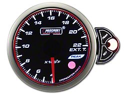 Prosport 52mm Halo Premium Series Exhaust Gas Temperature Gauge; Electrical; Blue/White/Amber (Universal; Some Adaptation May Be Required)