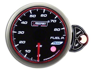 Prosport 52mm Halo Premium Series Fuel Pressure; Electrical; Blue/White/Amber (Universal; Some Adaptation May Be Required)