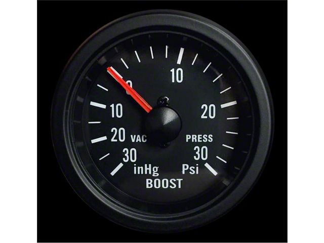 Prosport 52mm Waterproof Series Boost Gauge; Mechanical; 30 PSI; White (Universal; Some Adaptation May Be Required)
