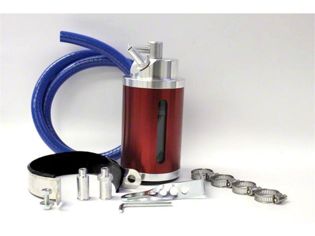 Prosport Oil Catch Can; Red (Universal; Some Adaptation May Be Required)
