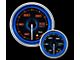 Prosport 52mm Crystal Blue Series Oil Temperature Gauge; Electrical; Amber/White with Blue Halo Ring (Universal; Some Adaptation May Be Required)