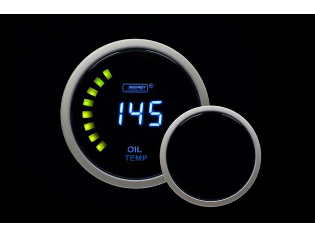 Prosport 52mm Digital Series Oil Temperature Gauge; Blue LCD Display (Universal; Some Adaptation May Be Required)