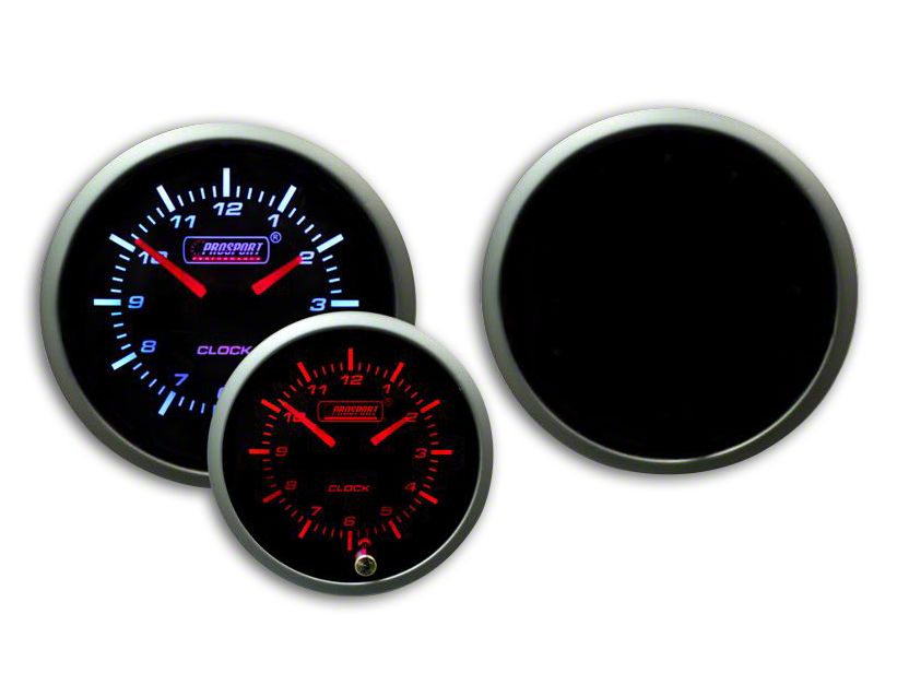 Prosport Mustang 52mm Premium Series Analog Clock; Amber/White ...