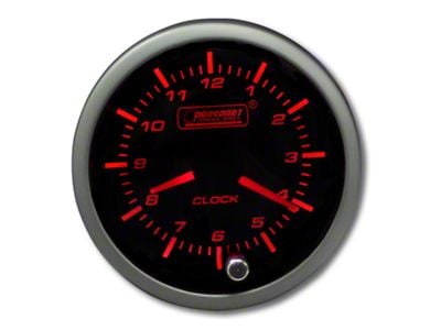 Prosport 52mm Premium Series Analog Clock; Amber/White (Universal; Some Adaptation May Be Required)