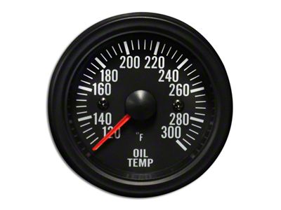 Prosport 52mm Waterproof Series Oil Temperature Gauge; Electrical; Amber/White (Universal; Some Adaptation May Be Required)