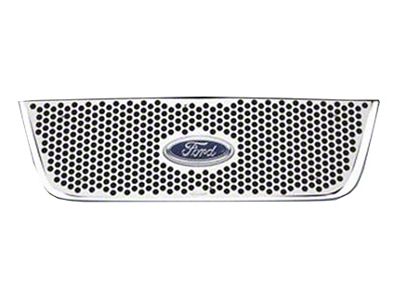 Putco Punch Design Grille; Polished (05-09 Mustang V6)