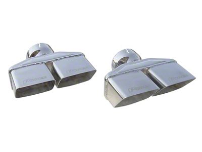 Pypes Angled Cut Dual Rectangle Exhaust Tips; 3-Inch; Polished (08-14 Challenger)