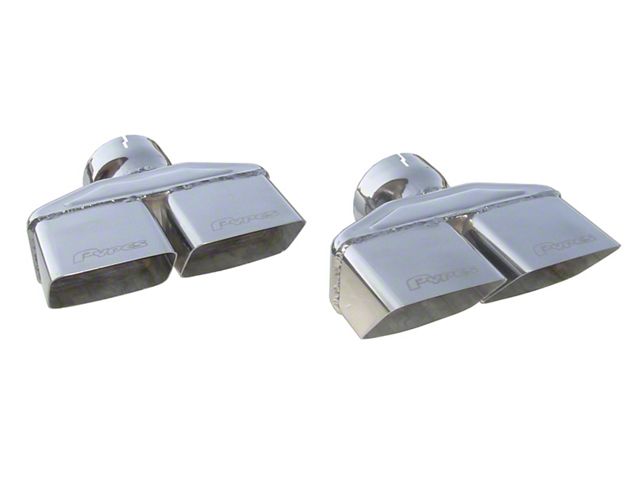 Dual Rectangle Tips Pypes Challenger 3-Inch Polished Dual Rectangle Exhaust Tips EVT88 (08 ...