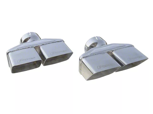 Pypes Angled Cut Dual Rectangle Exhaust Tips; 3-Inch; Polished (08-14 Challenger)