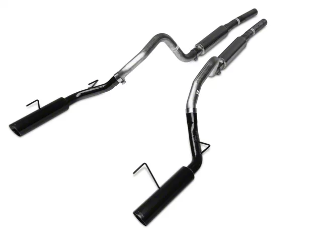 Pypes Pype-Bomb Super System Cat-Back Exhaust System with Black Tips (05-10 Mustang GT)