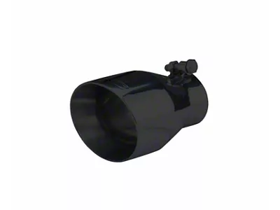 Pypes Angled Cut Dual Wall Round Exhaust Tip; 4-Inch; Black (10-15 V6 Camaro)
