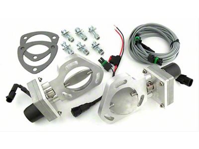 Pypes Dual Exhaust Electric Cutouts; 3-Inch (Universal; Some Adaptation May Be Required)