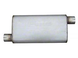 Pypes Race Pro Offset/Offset Oval Muffler; 2.50-Inch Inlet/2.50-Inch Outlet (Universal; Some Adaptation May Be Required)