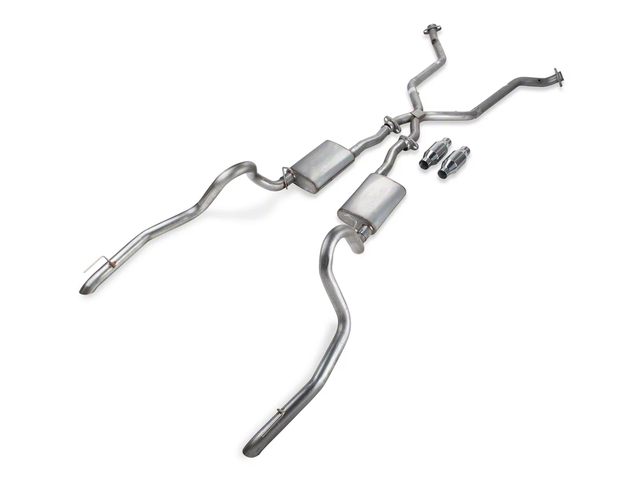 Pypes Mustang True Dual Catted Exhaust with Turndown Tips SFM53 (9804