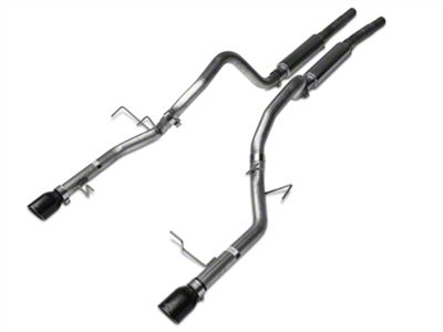 Pypes Mid Muffler Cat-Back Exhaust System with Black Tips (11-14 Mustang V6)