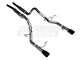 Pypes Mid Muffler Cat-Back Exhaust System with Black Tips (11-14 Mustang V6)
