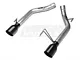 Pypes True Dual Mid-Muffler Cat-Back Exhaust System with Black Tips (05-10 Mustang V6)