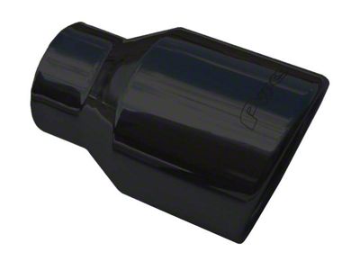 Pypes Angled Cut Rolled End Round Exhaust Tip; 4-Inch; Black (05-10 Mustang)