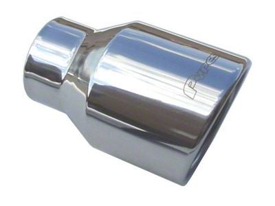 Pypes Angled Cut Rolled End Round Exhaust Tip; 4-Inch; Polished (05-10 Mustang)