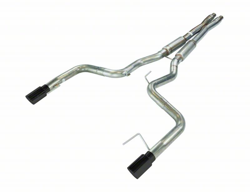 Pypes X-Bomb Cat-Back Exhaust System with Black Tips (2024 Mustang GT Fastback w/o Active Exhaust)