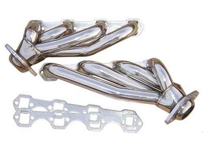 Pypes 1-5/8-Inch Shorty Headers; Polished (87-93 5.0L Mustang)