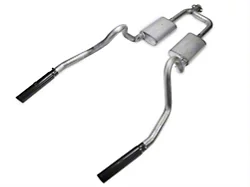 Pypes Street Pro Dual Cat-Back Exhaust System with Black Tips (98-04 Mustang V6)