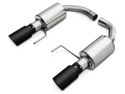 Pypes Street Pro Touring Axle-Back Exhaust System with Black Tips (15-23 Mustang EcoBoost w/o Active Exhaust)