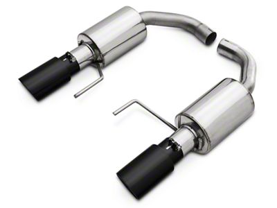 Pypes Street Pro Touring Axle-Back Exhaust System with Black Tips (15-17 Mustang V6)