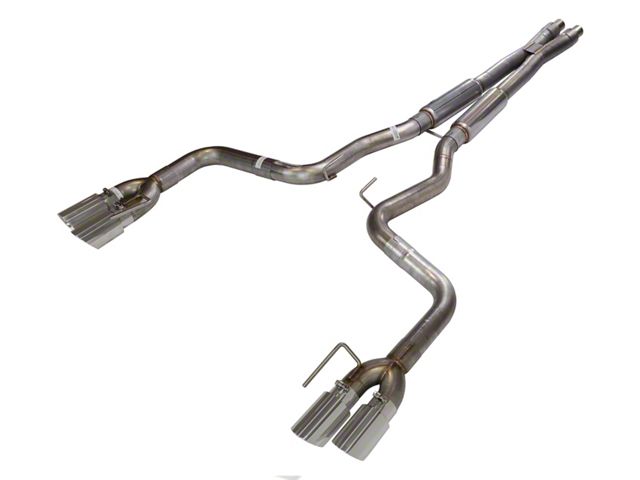 Pypes X-Bomb Cat-Back Exhaust System with Polished Tips (18-23 Mustang GT w/o Active Exhaust)