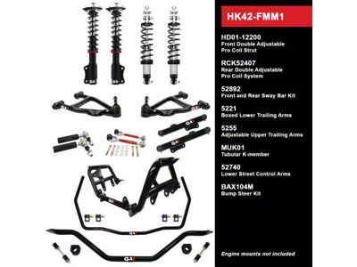 QA1 Level 2 Handling Kit with Coil-Overs; Narrow Stance (79-86 Mustang)