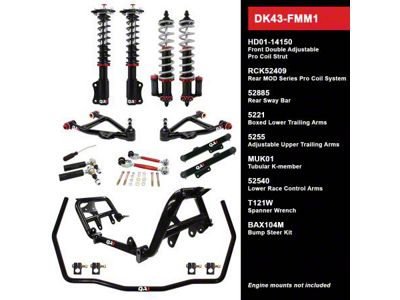 QA1 Level 3 Drag Kit with Coil-Overs; Narrow Stance (79-86 Mustang)