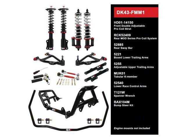 QA1 Level 3 Drag Kit with Coil-Overs; Narrow Stance (79-86 Mustang)
