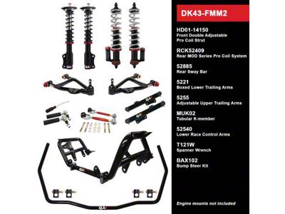 QA1 Level 3 Drag Kit with Coil-Overs; Wide Stance (87-89 Mustang)