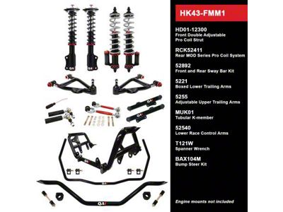 QA1 Level 3 Handling Kit with Coil-Overs; Narrow Stance (79-86 Mustang)