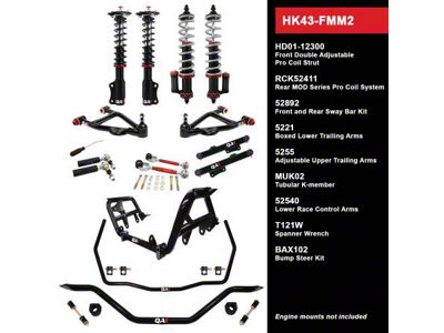 QA1 Level 3 Handling Kit with Coil-Overs; Wide Stance (87-89 Mustang)
