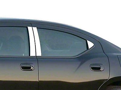 Ikon Motorsports In-Channel Window Visors Fits 2006-2010 Dodge Charger, Slim Style Side Door Rain Vent Guard Deflectors Acrylic Smoke 4pcs