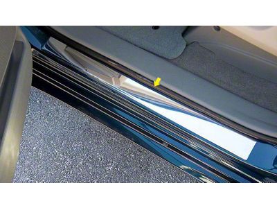 Door Sill Trim; Stainless Steel (05-07 Mustang)