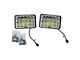 Quake LED Tempest 4x6-Inch High/Low LED Headlights; Chrome Housing; Clear Lens (79-86 Mustang)