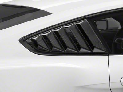 MMD Quarter Window Louvers; Carbon Fiber (15-23 Mustang Fastback)