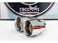 Raccoon Performance Bolt-On Quad Exhaust Tips; Polished (15-23 V8 HEMI Challenger)