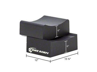 Race Ramps 2-Piece Multi-Purpose Wheel Cribs; 12-Inch; 1,500 lb. Capacity