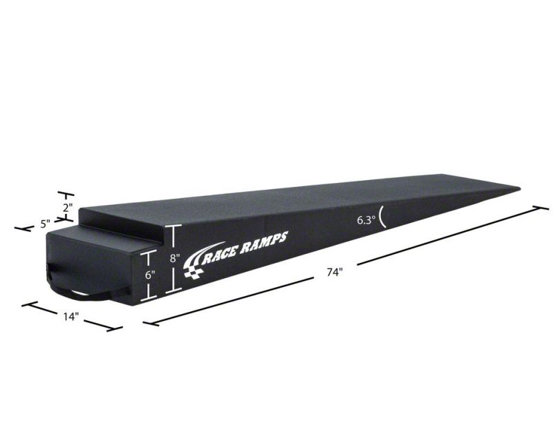 Race Ramps Universal AM H Extra Long Trailer Ramps; 6.30-Inch Degree ...