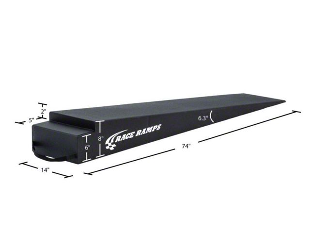 Eight Inch Ramps Race Ramps Universal AM H Extra Long Trailer Ramps; 6.30-Inch Degree ...